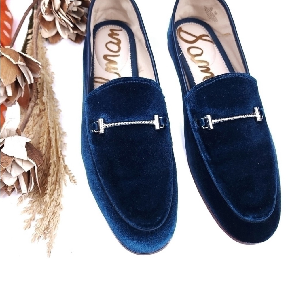 Sam Edelman Women's Navy Velvet Loafers